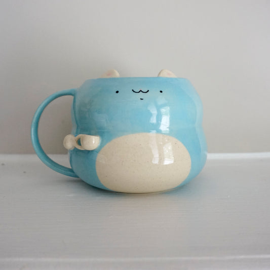 Bernie the blue kitty mug