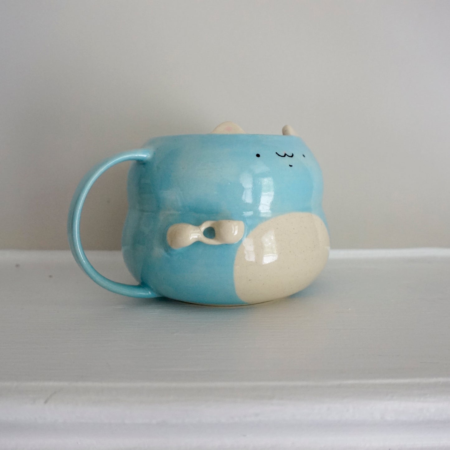 Bernie the blue kitty mug